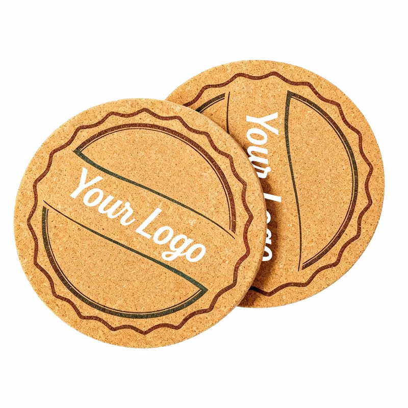 Reusable Heat Resistant Non-Slip Cork Drink Coasters