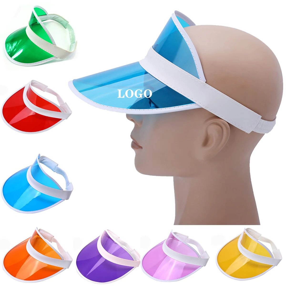 MOQ50pcs PVC Sun Visor Cap 1