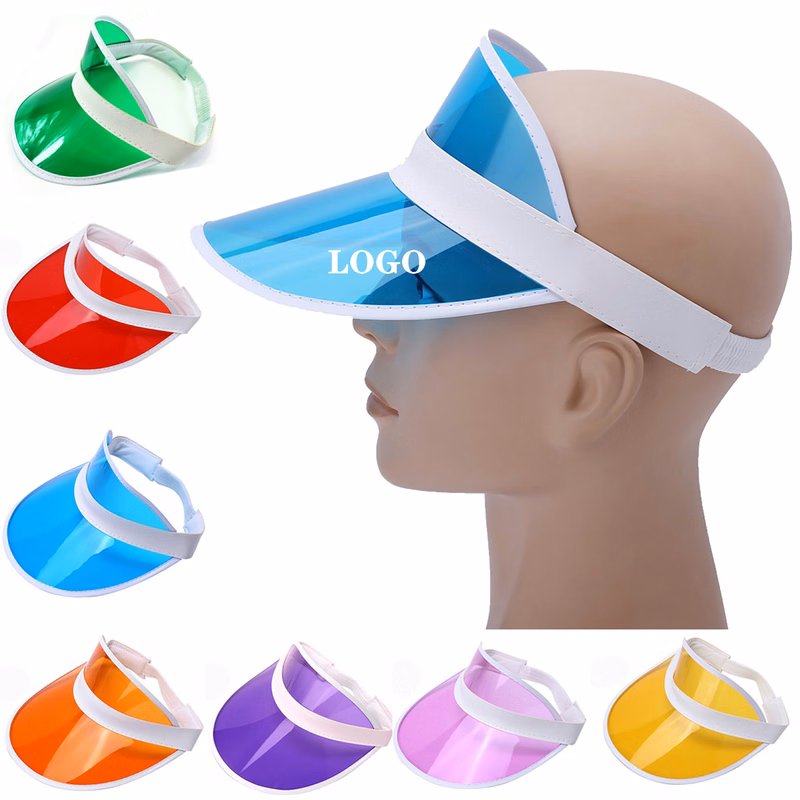MOQ50pcs PVC Sun Visor Cap