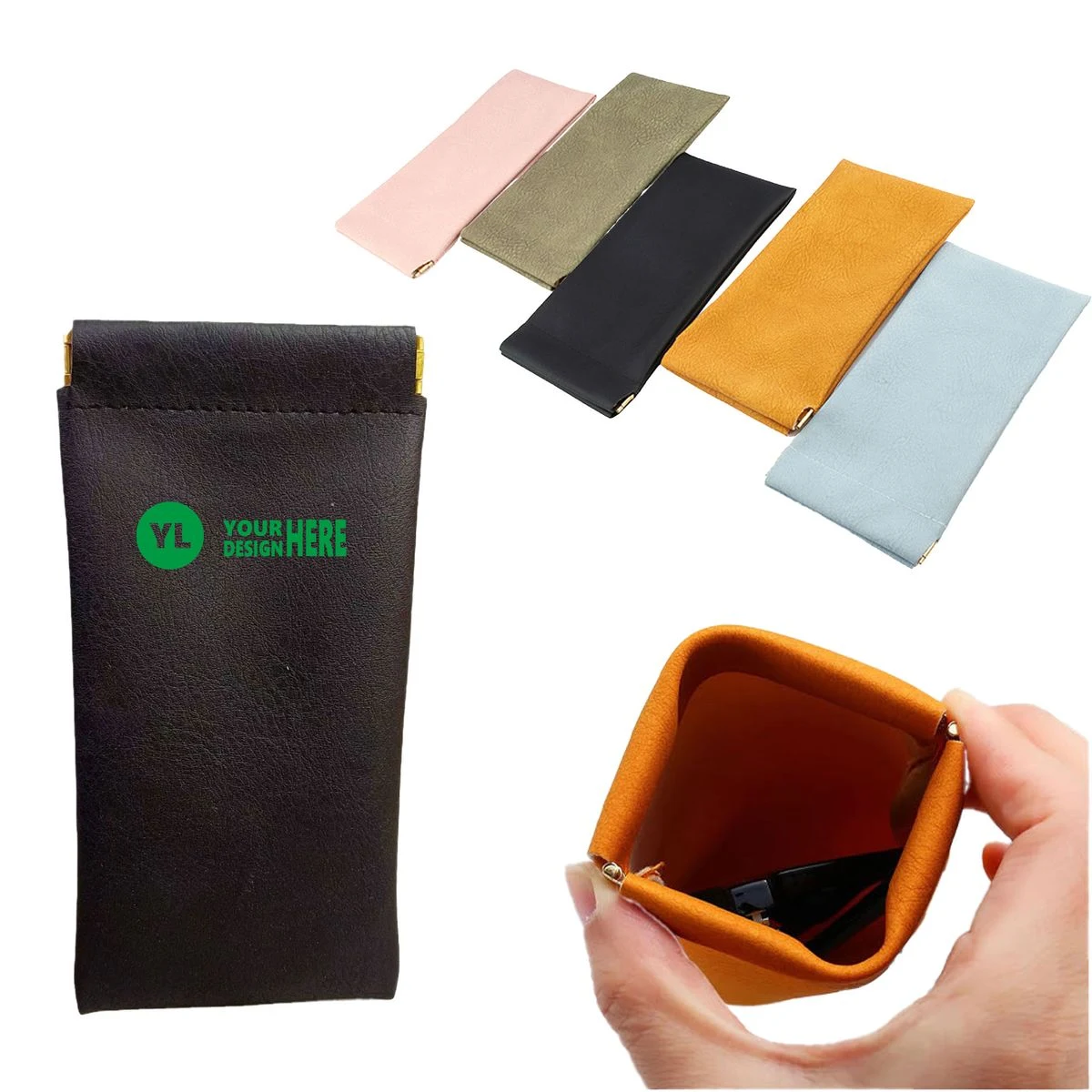 Custom Logo Auto-Close Eyewear Pouch 1