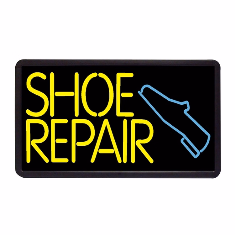 Shoe Repair 13" x 24" Simulated Neon Sign