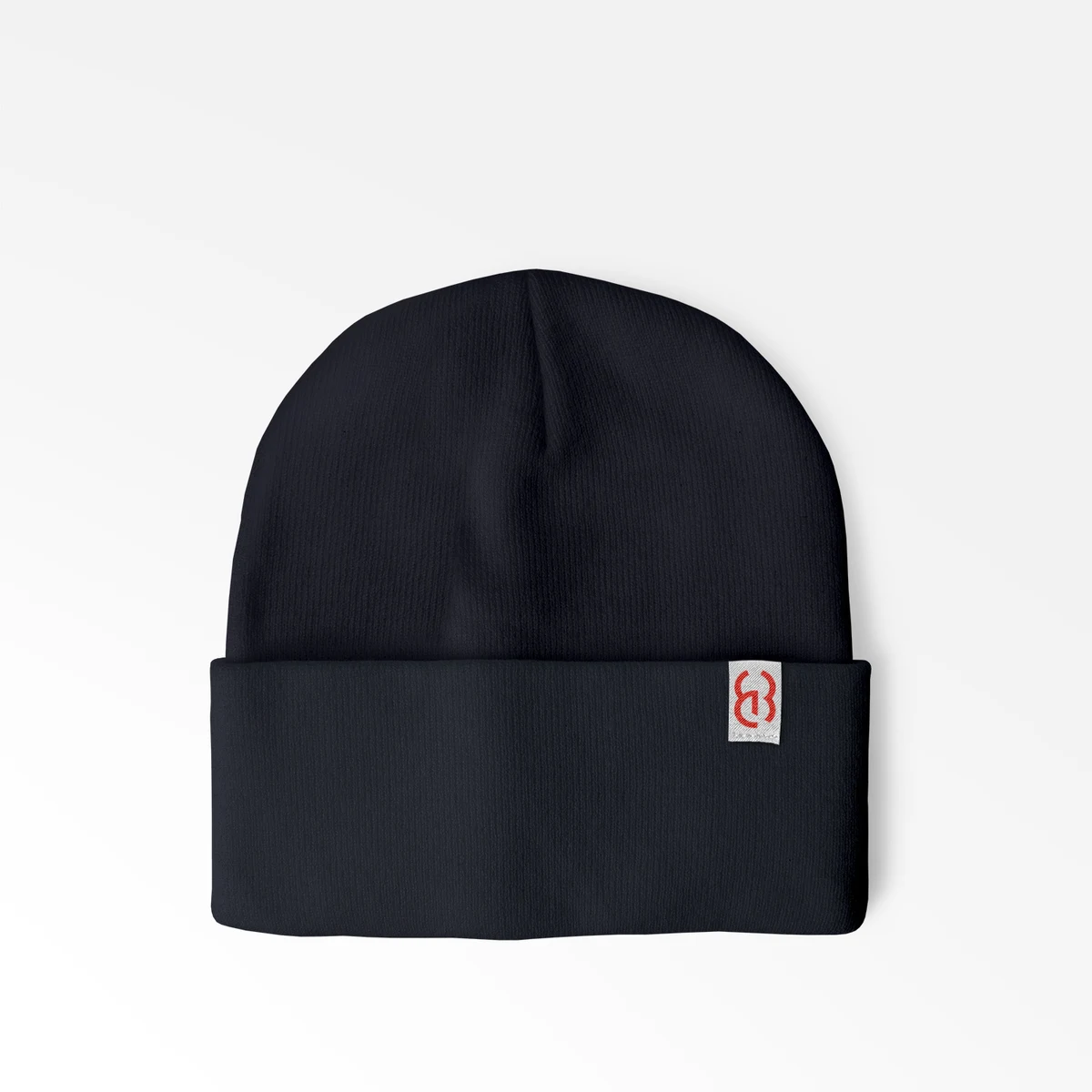 Cuffed Beanie with sewn on embroidered tag 1