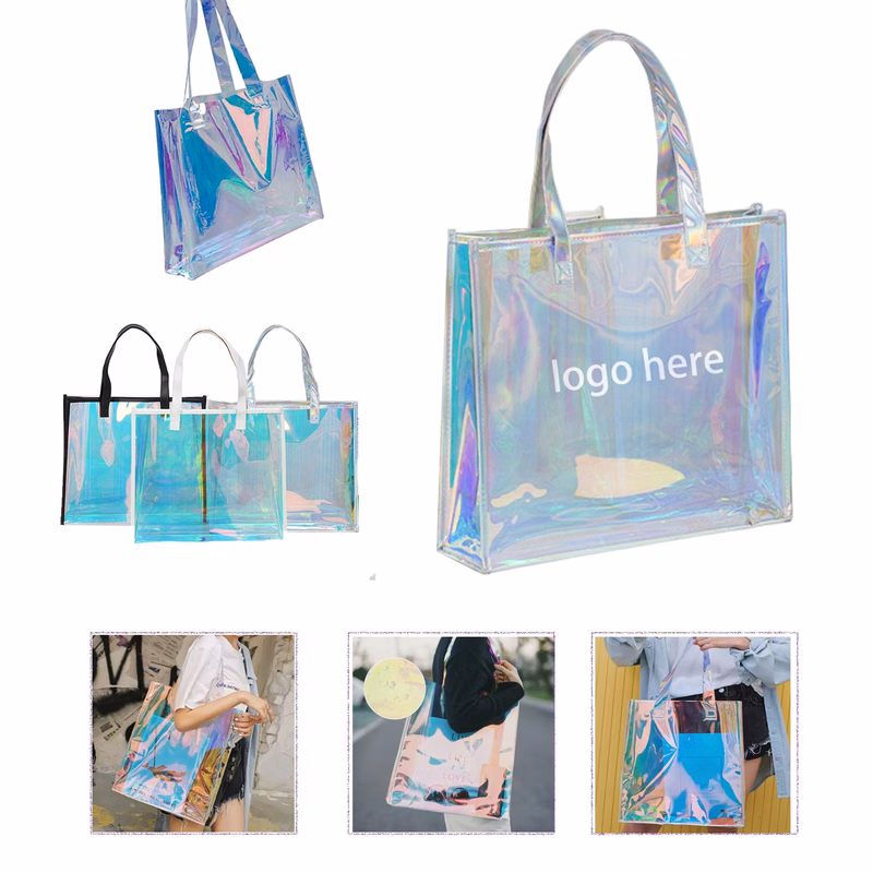 Pvc Holographic Colorful Tote Bag