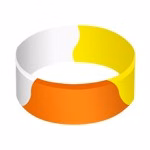 1" Embossed Color Segmented Silicone Wristbands
