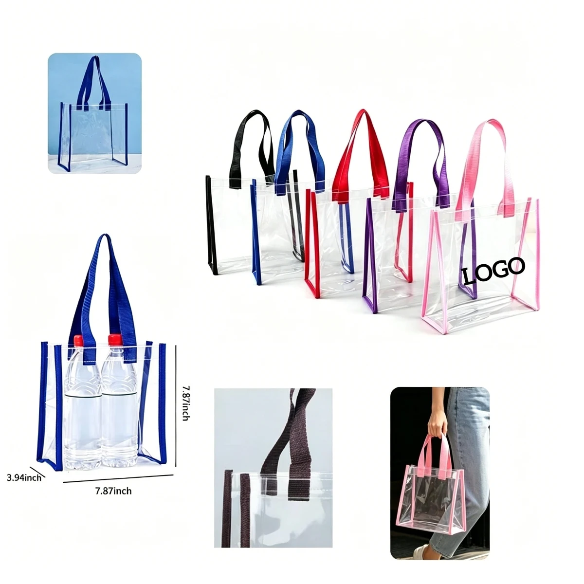 Custom Stadium Compliant Clear PVC Promotional Tote Bag 1