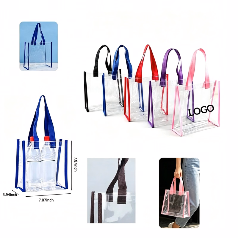 Custom Stadium Compliant Clear PVC Promotional Tote Bag