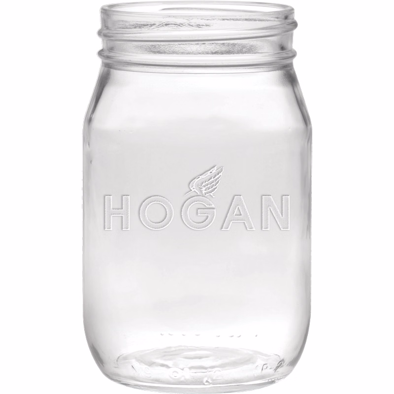 16 oz. Shindig Glass Jar - Deep Etched
