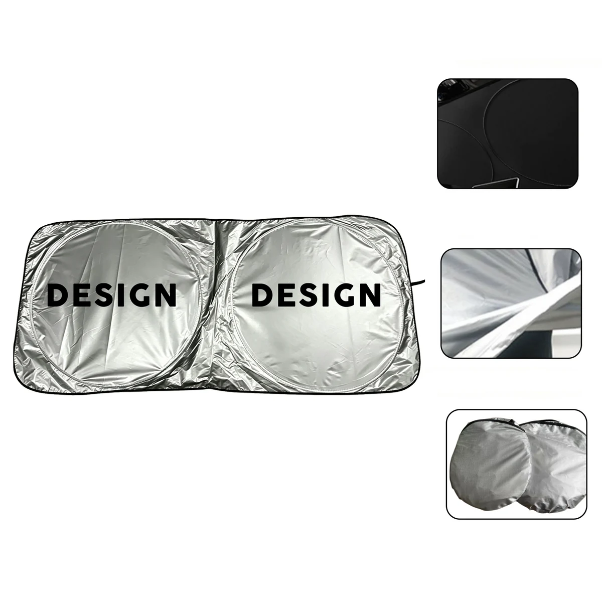 Car Windshield Sun Shade with Pouch 1