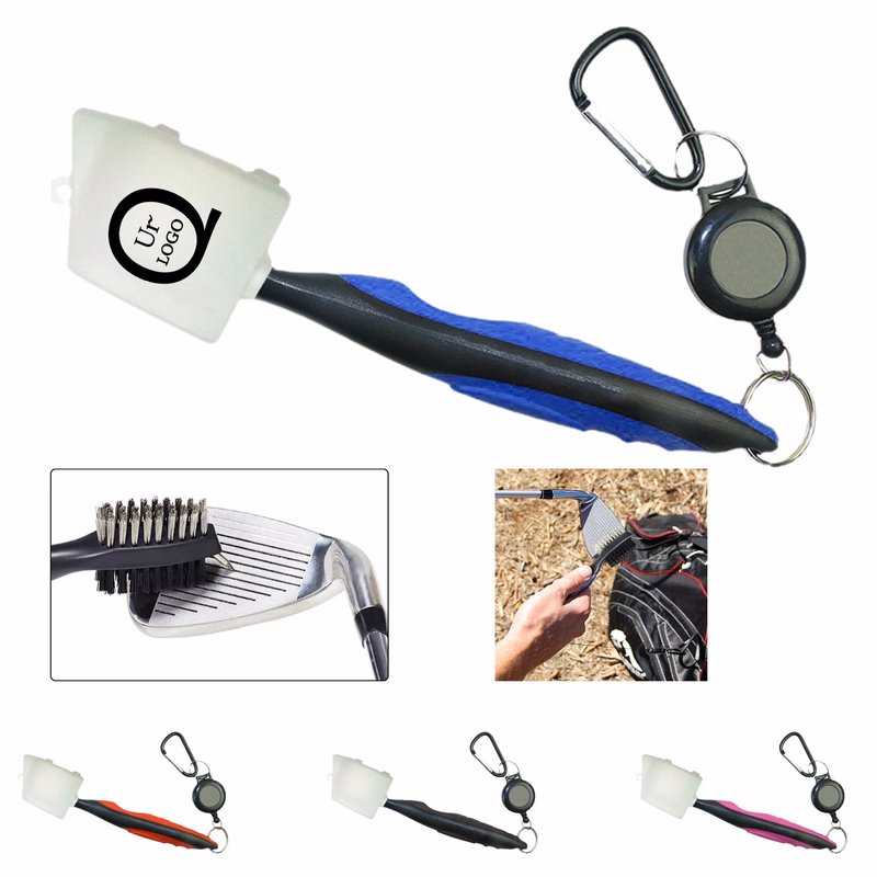 Two-Faced Golf Cleaning Brush W/ A Cap
