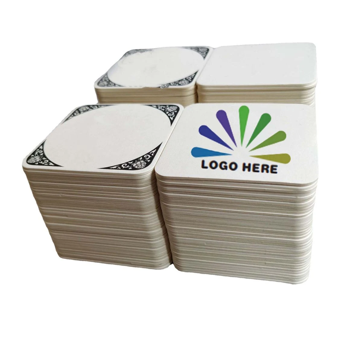 Square Rounded Corner Paper Coaster 1