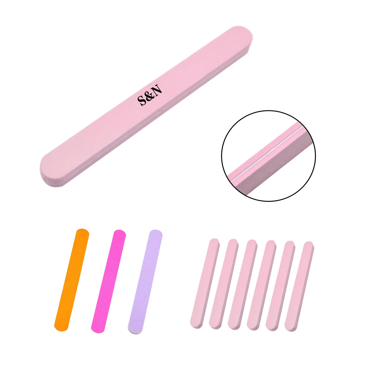 Double Sided Sponge Polishing Strips Nail Manicure File 1