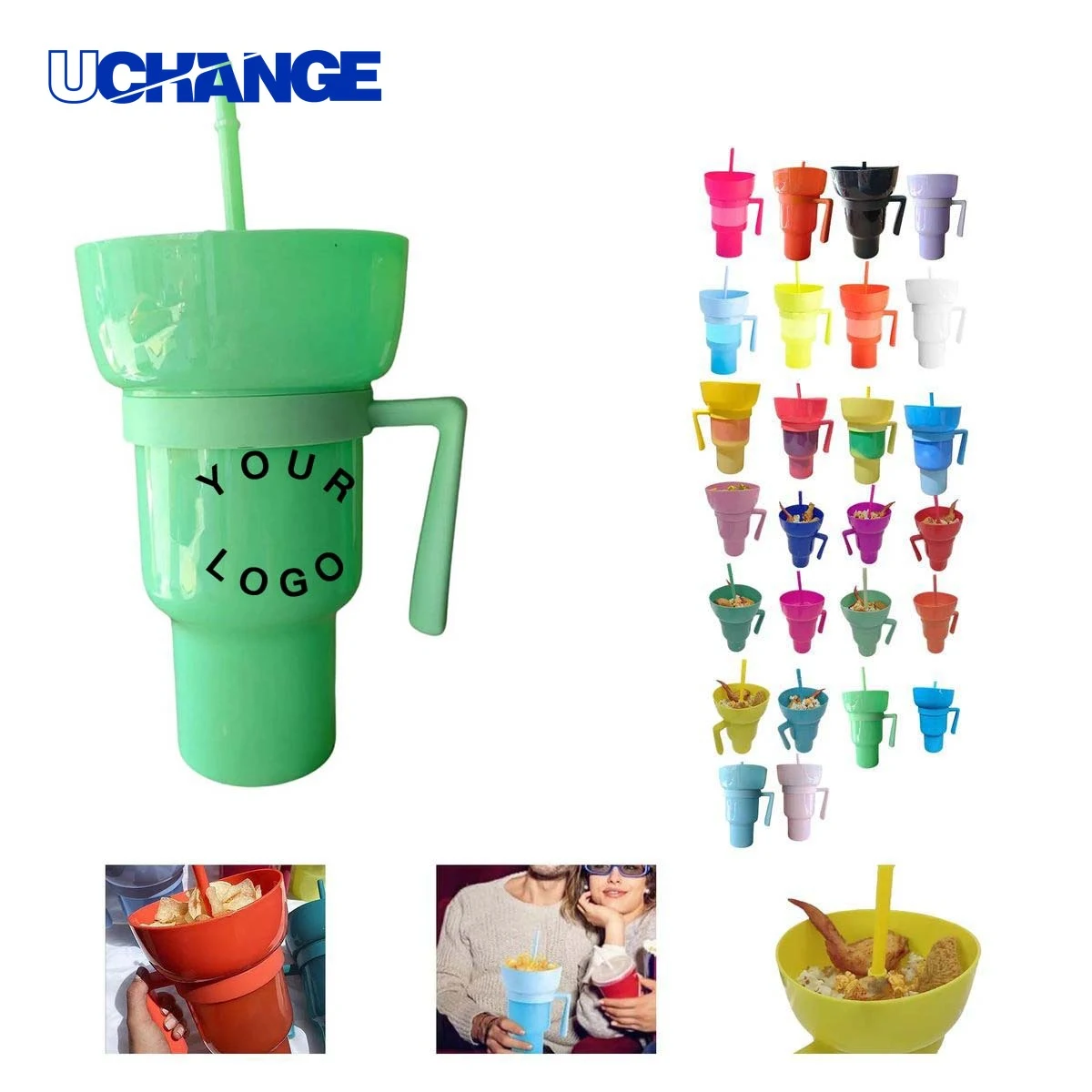 Reusable Plastic Food Cup Container for Snacks 1