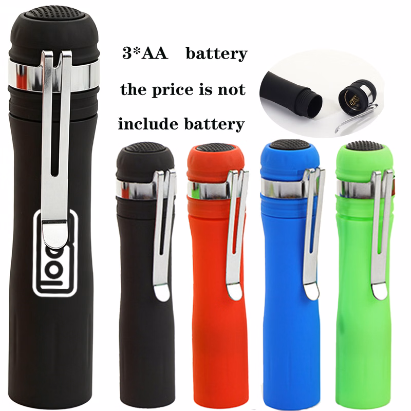 ABS Emergency LED Flashlight w/ Clip
