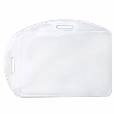 4.27" W x 3.05" H - Multi-Directional Clear Vinyl Badge Holder (Blank)