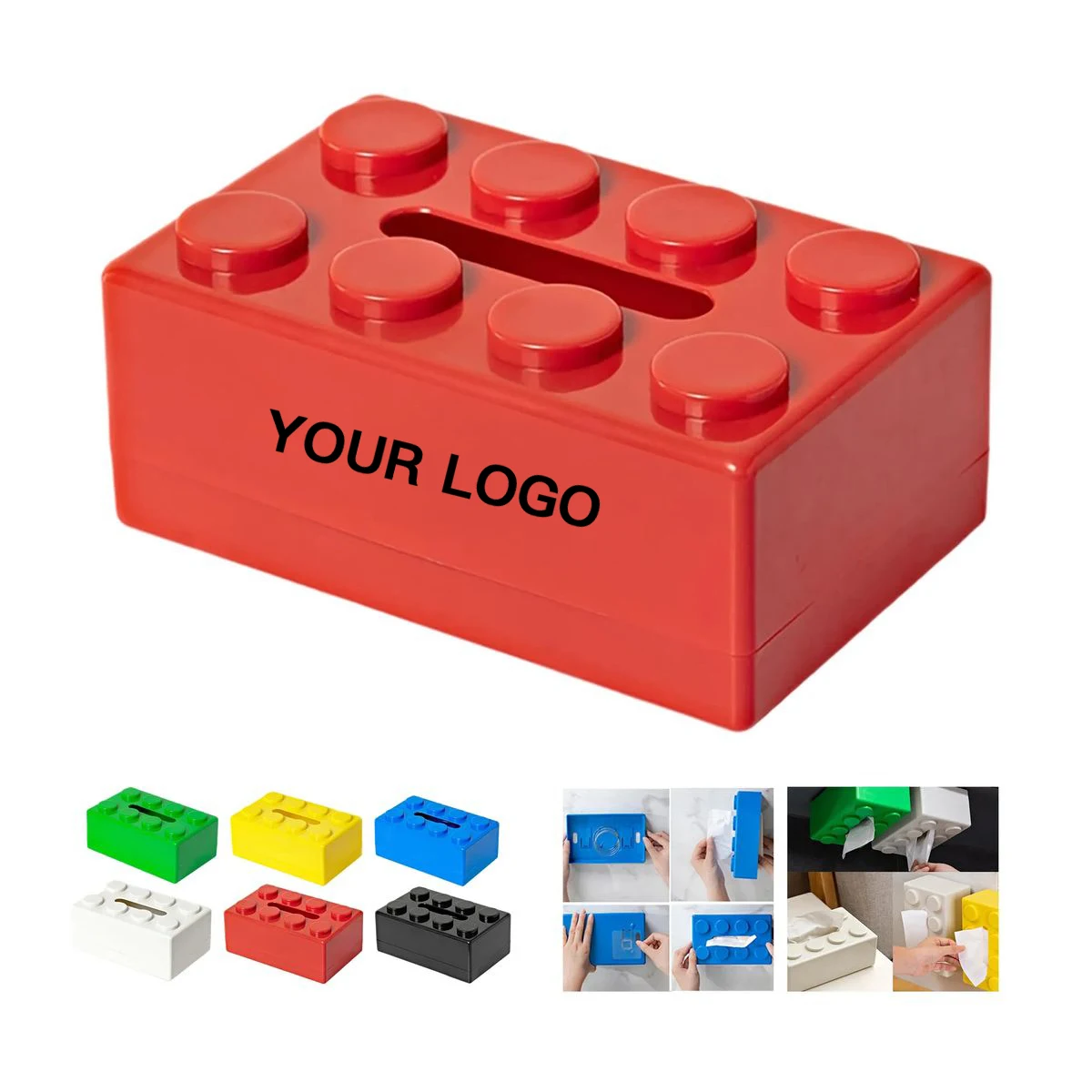 Plastic Tissue Box with 7.9 Inch Compact Rectangular Body 1