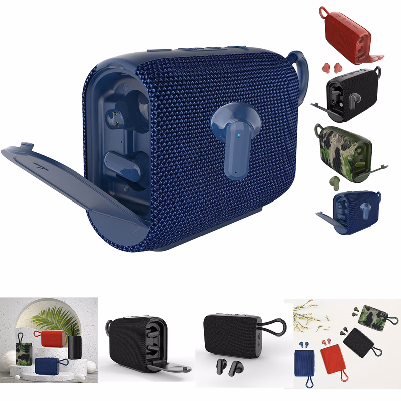 Bluetooth Speaker with Built in Wireless Earbuds