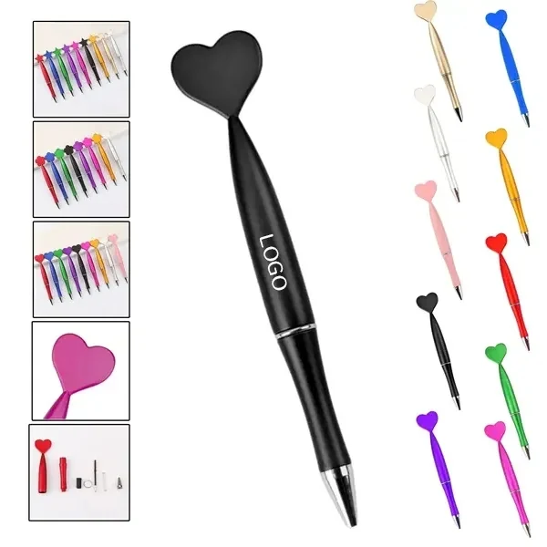 Heart-Shaped Plastic Ballpoint Pen 1