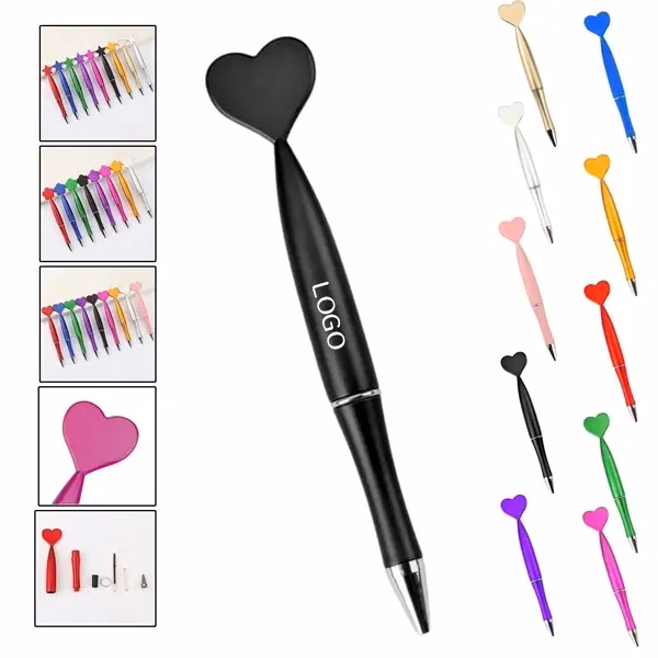 Heart-Shaped Plastic Ballpoint Pen