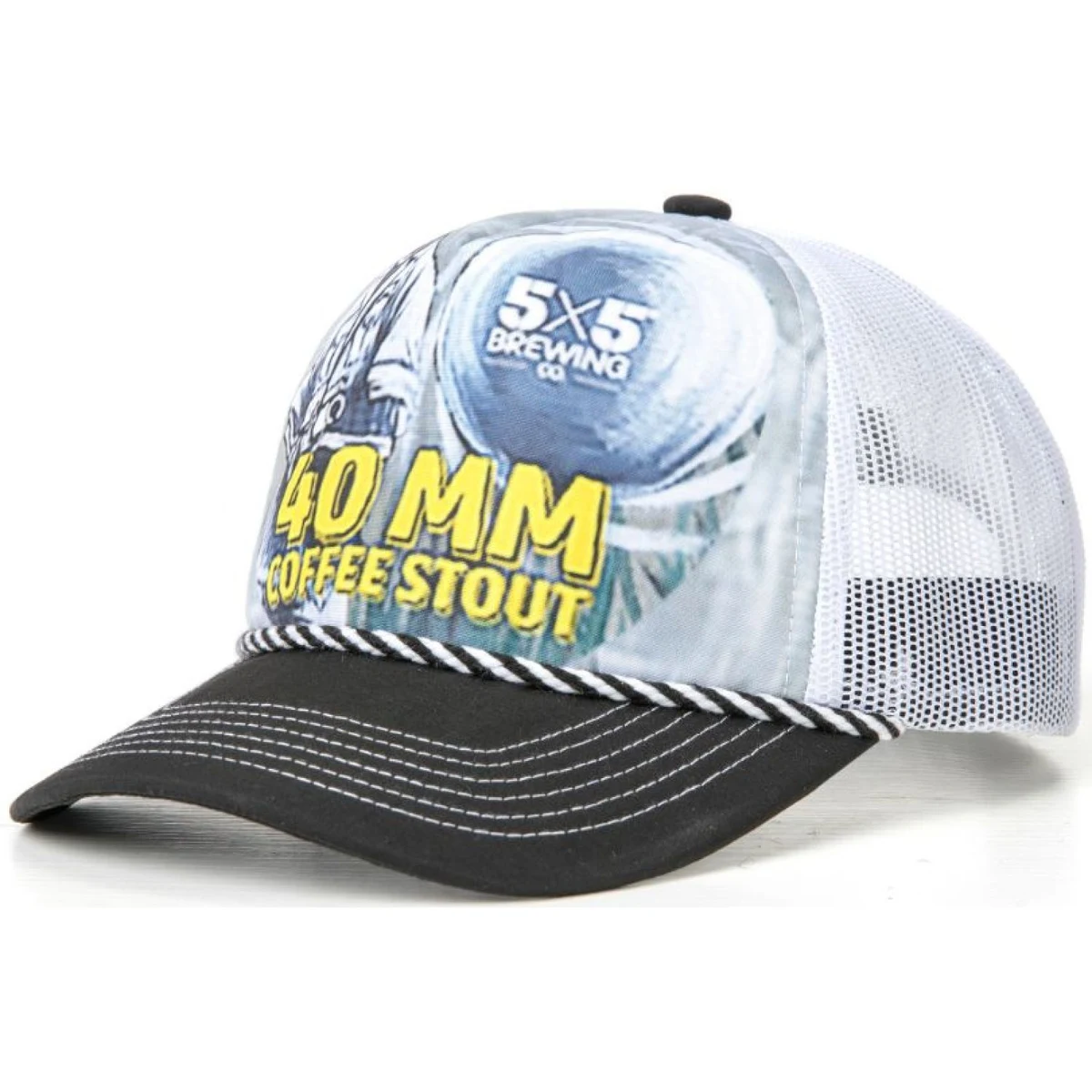 Premium High Density Foam Front 5-Panel with rope and Mesh Snapback Closure Cap 1