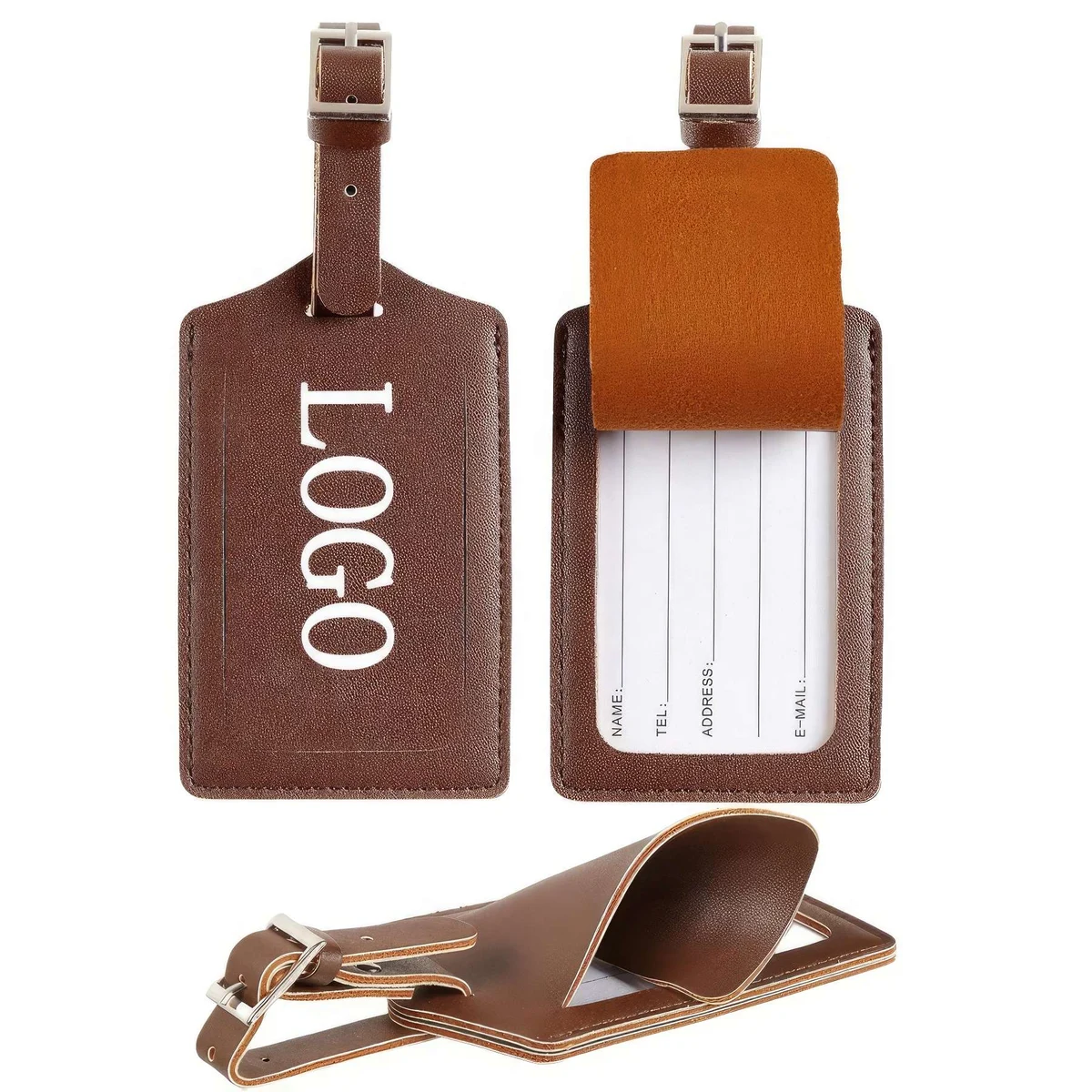 Faux Leather Luggage Tag for Suitcase 1