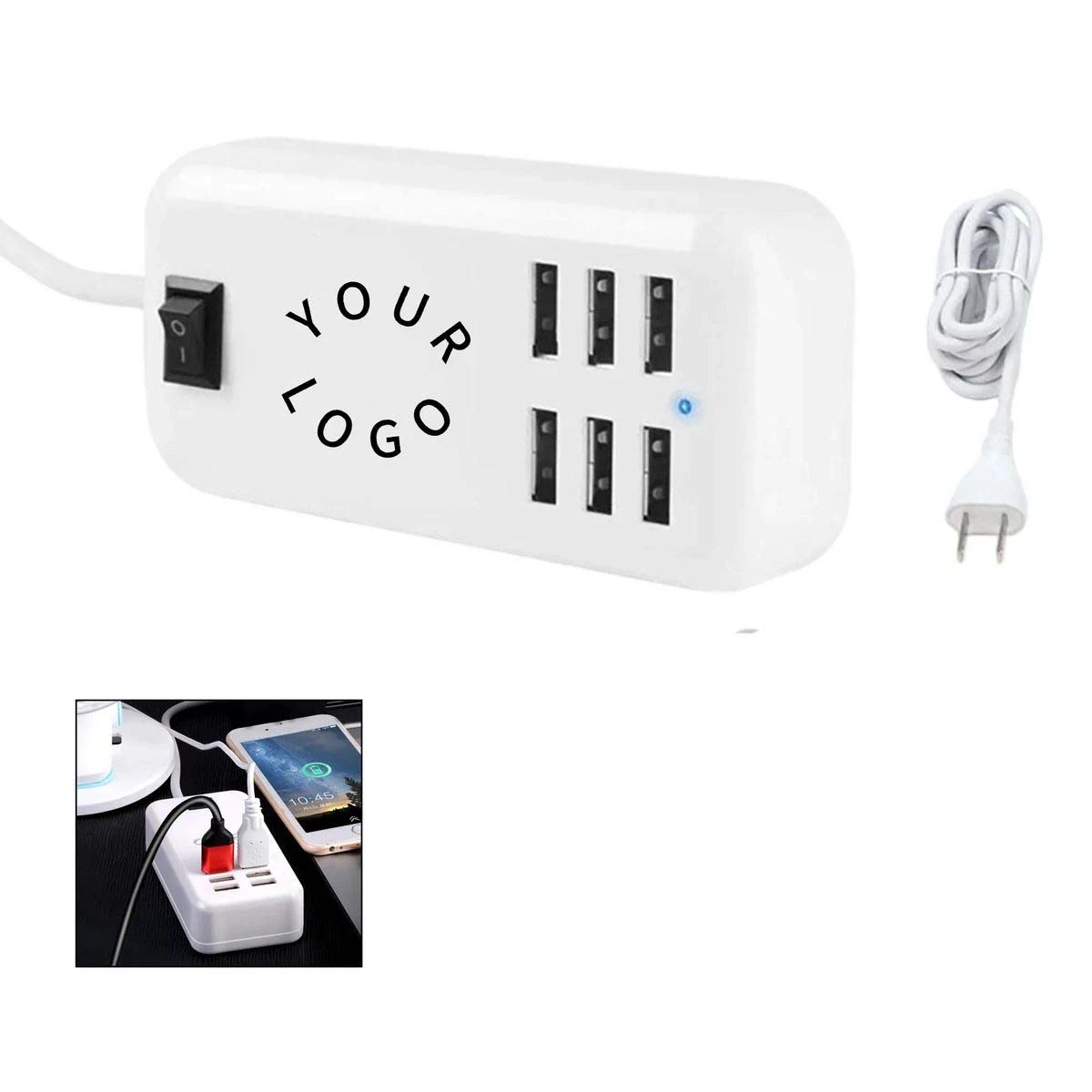 Durable 6 Port USB Hub with Overload Protection 1