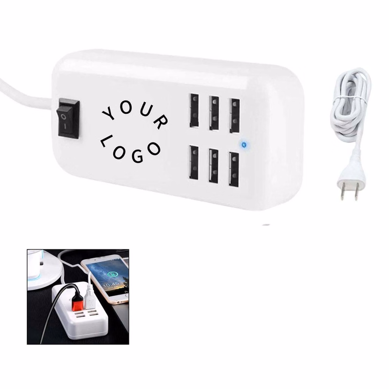 Durable 6 Port USB Hub with Overload Protection