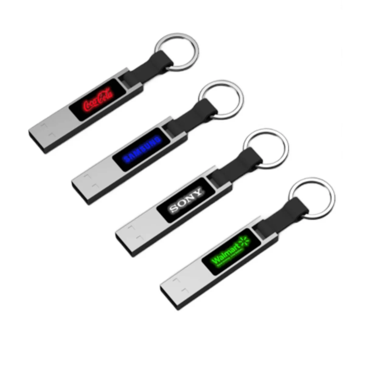 LED Light Up USB Flash Drive with Keyring 1