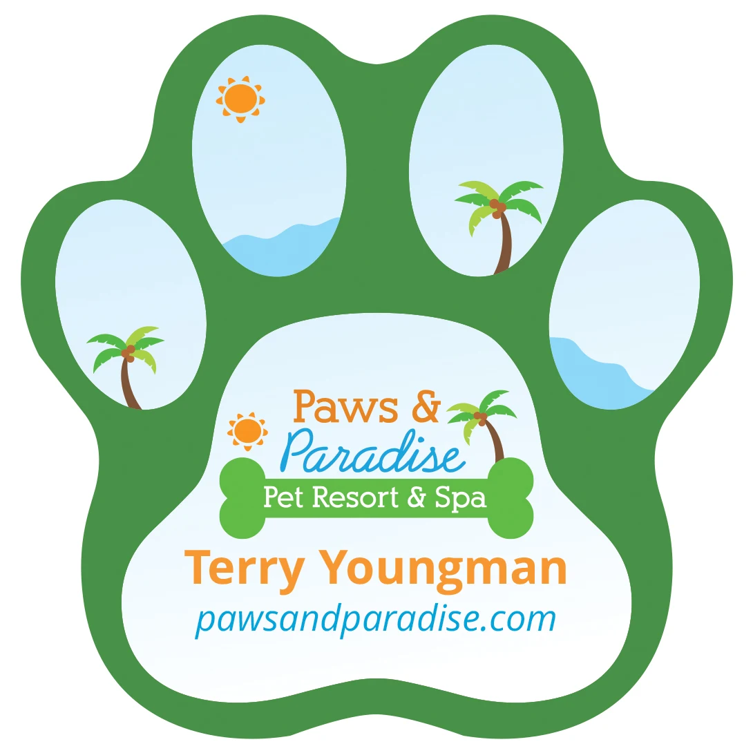 Value Die Cut Pawprint Magnet (3.5" x 3.5") 1
