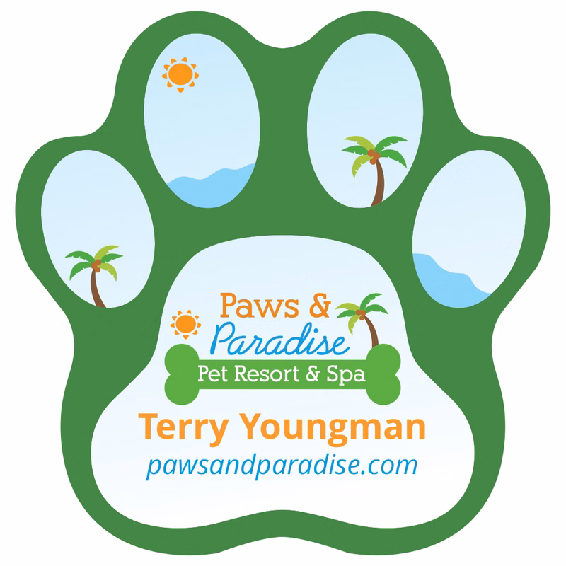 Value Die Cut Pawprint Magnet (3.5" x 3.5")