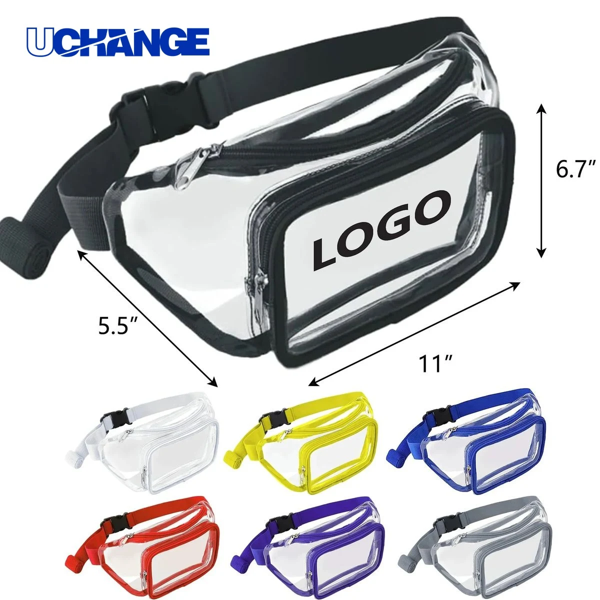 Water-Resistant Clear Crossbody Fanny Pack 1