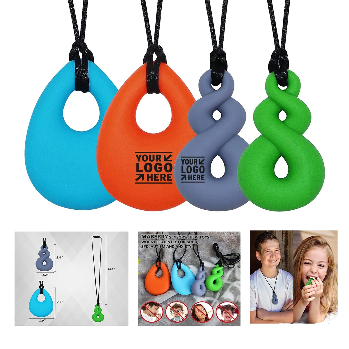 Silicone Chew Necklace for Sensory Kids and Adults 1