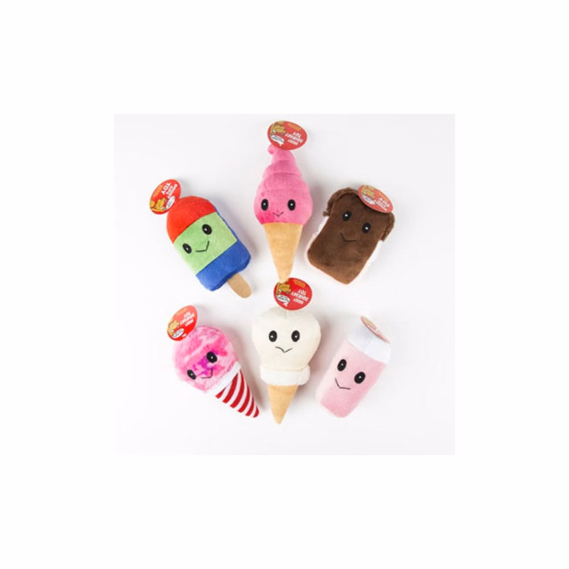 Plush Dog Toys - Assorted Dessert Shapes Squeaker