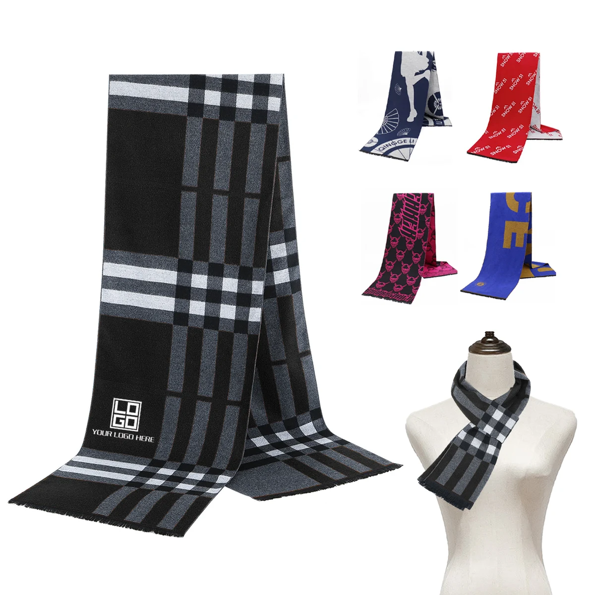 Premium Custom Warm Knitted Scarf 1