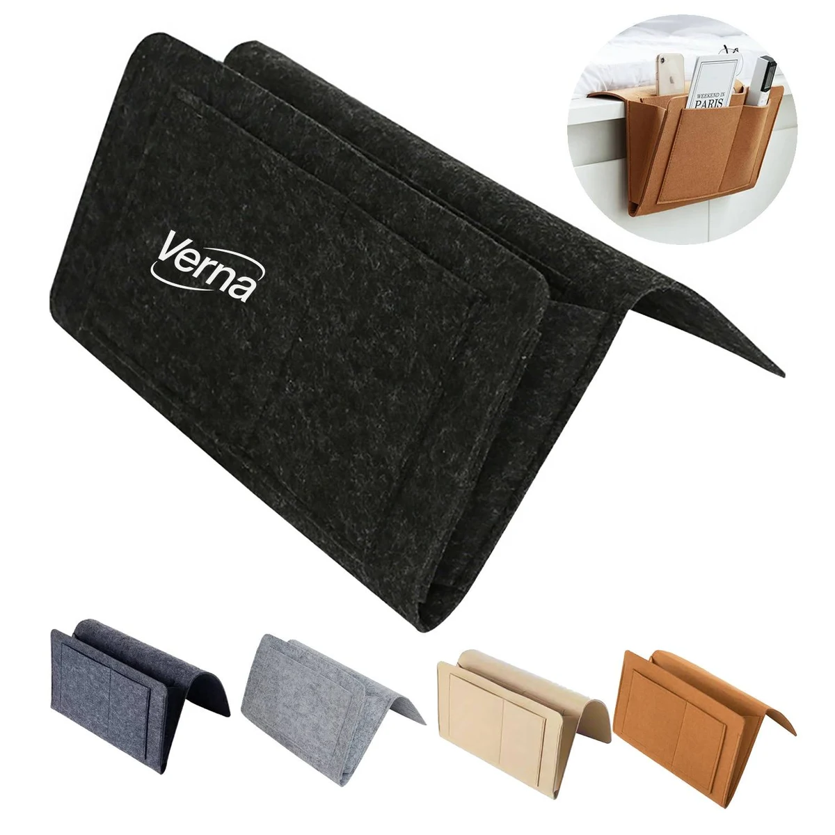 Felt Bedside Hanging Storage Organizer Bag 1