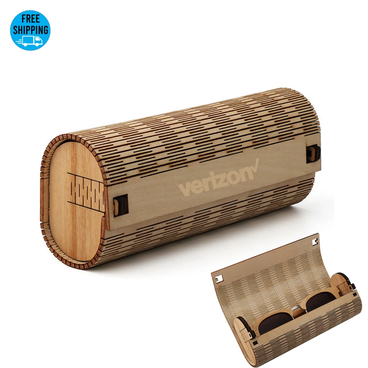 Fashion Wood Sunglasses Case-Ocean 1