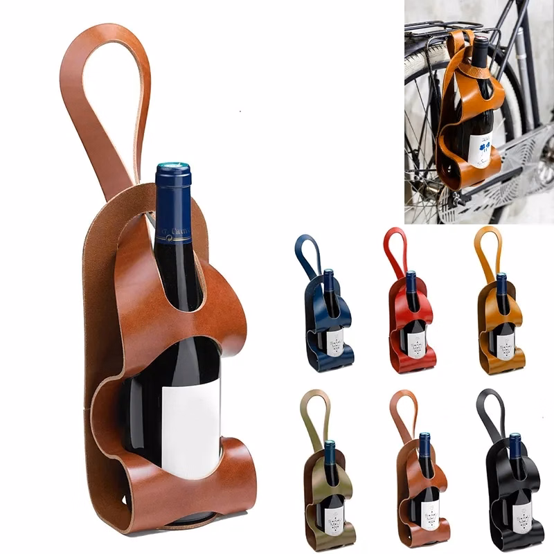 PU Leather Wine Sleeve Holder