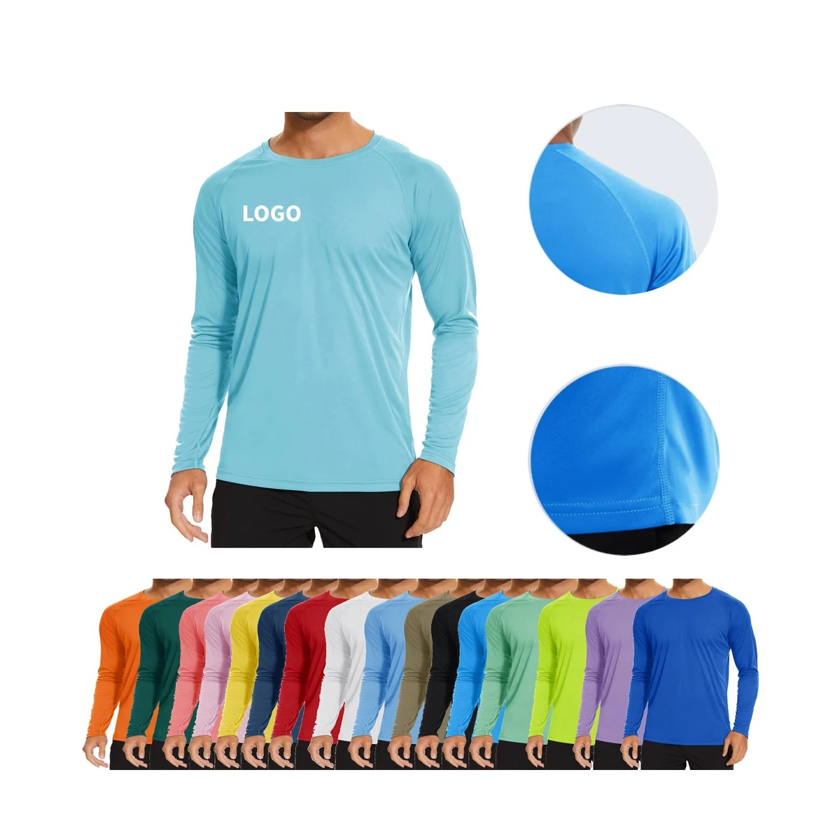 Men's Long Sleeve Ice Silk T-Shirt 1
