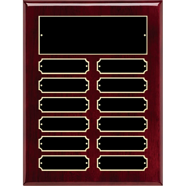 9"X12" Rosewood Perpetual With 12 Black Plates 1