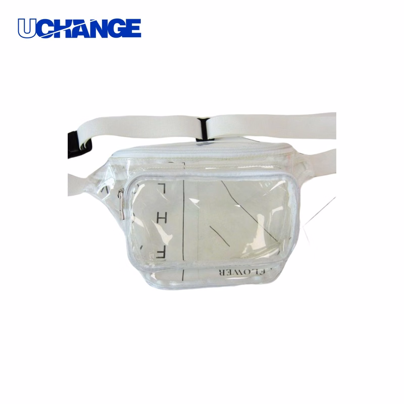 Transparent PVC Waist Bag Organizer with Dual Pockets