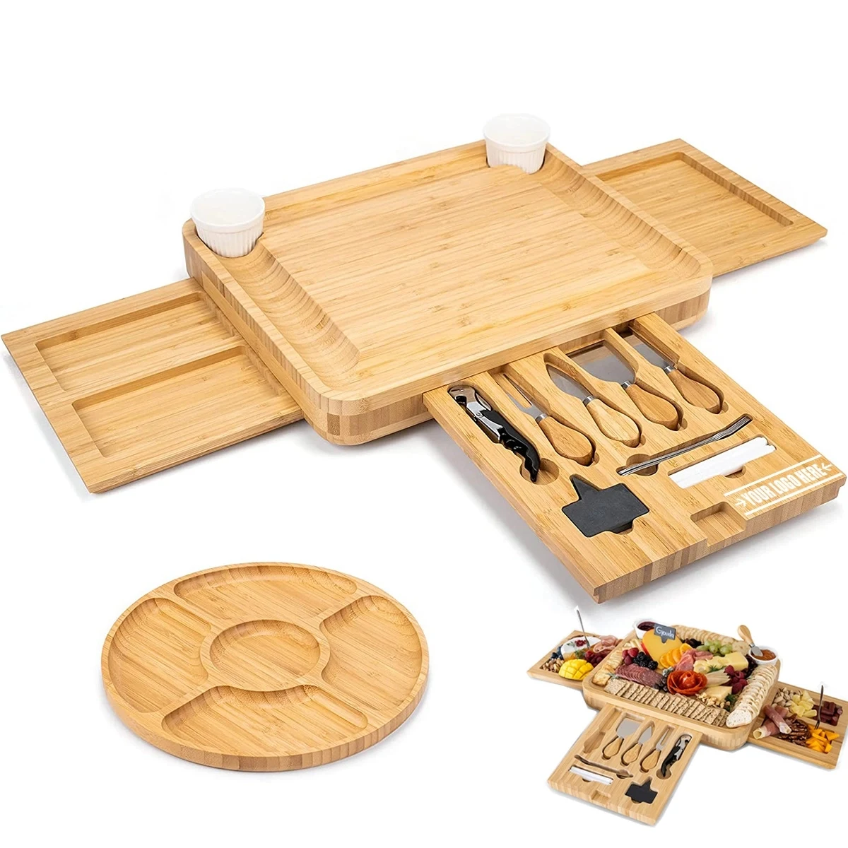 Bamboo Cheese Board Set 1