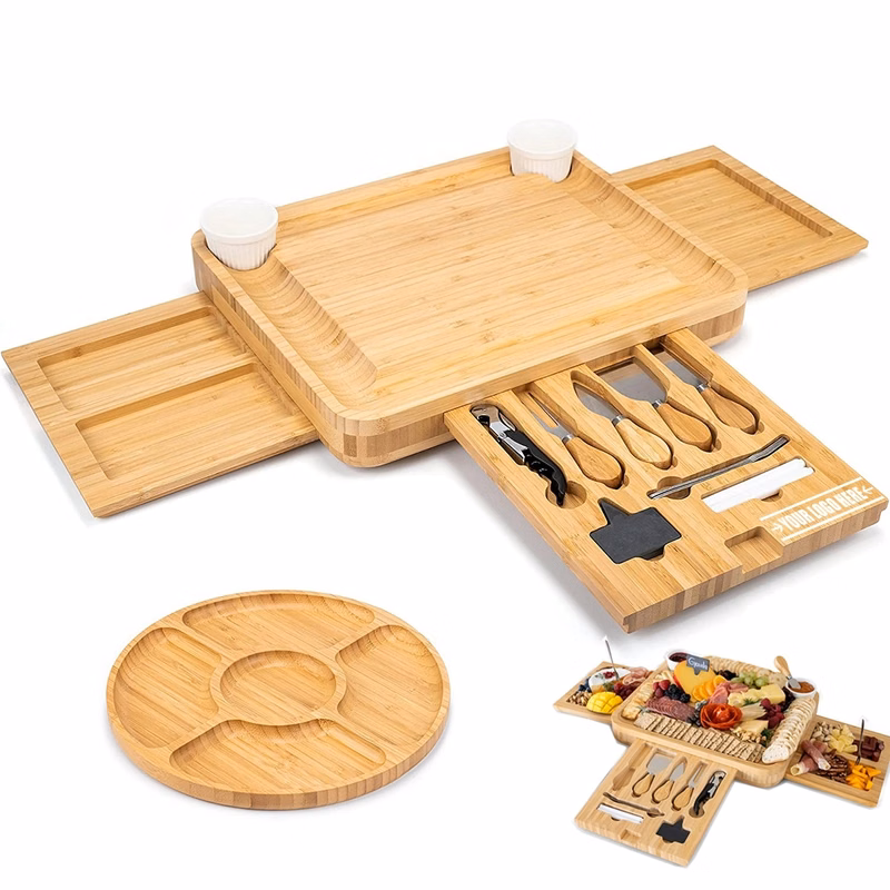 Bamboo Cheese Board Set