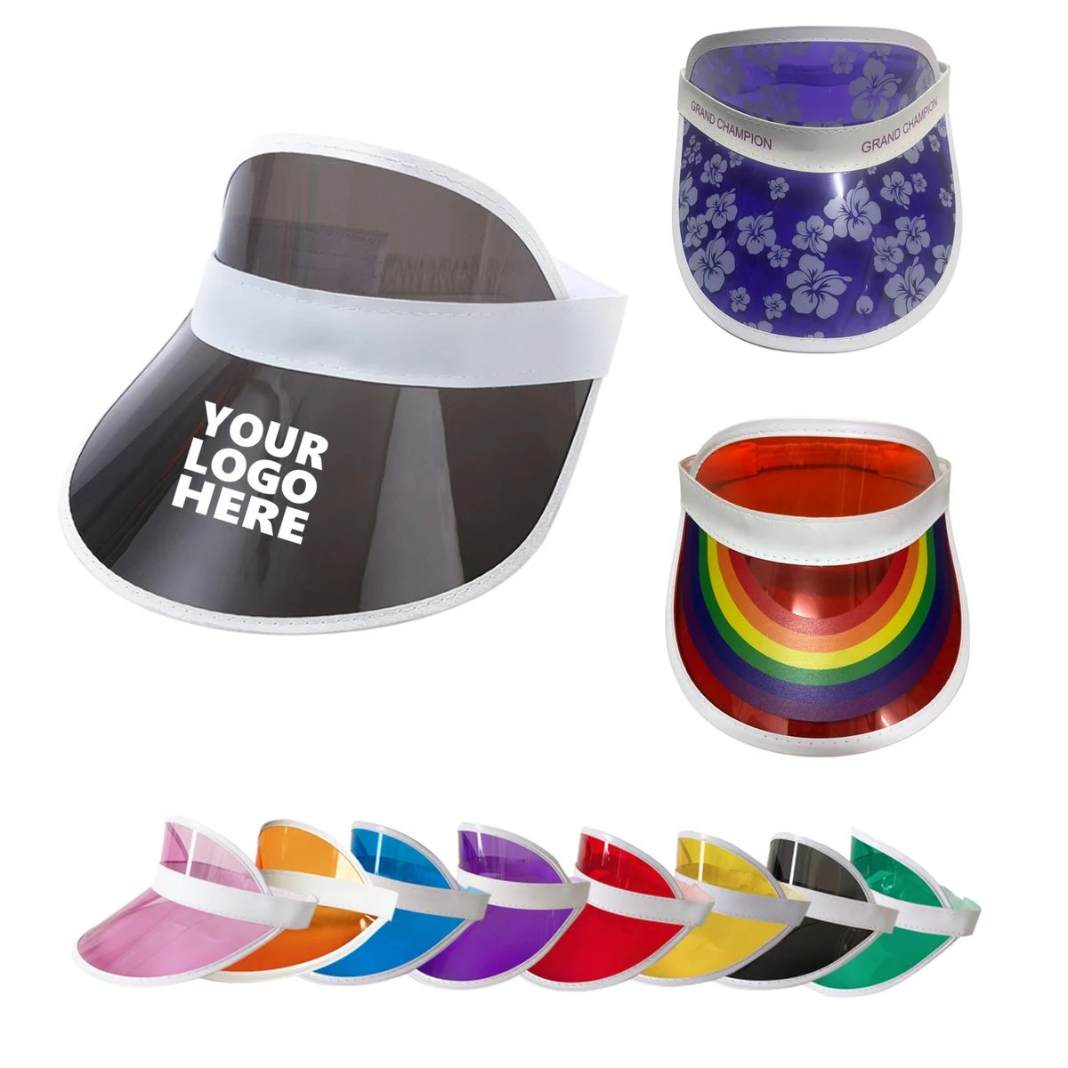 MOQ100 UV Protection PVC Visor Sun Hat 1