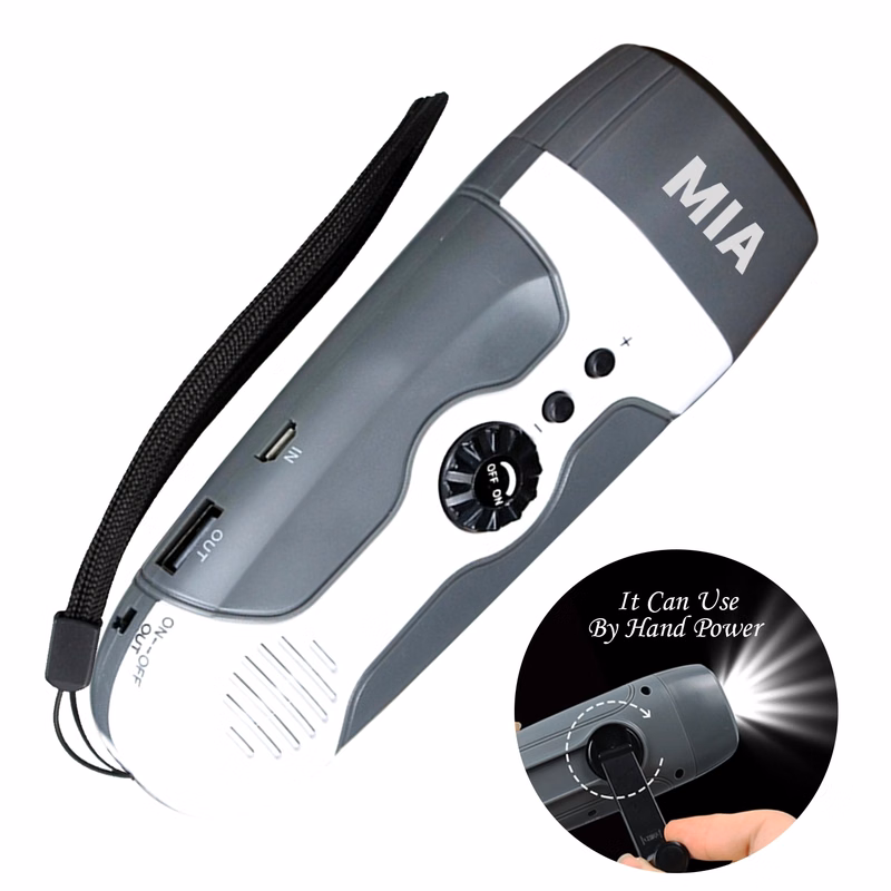 Hand-Cranked Radio Lighting Tool