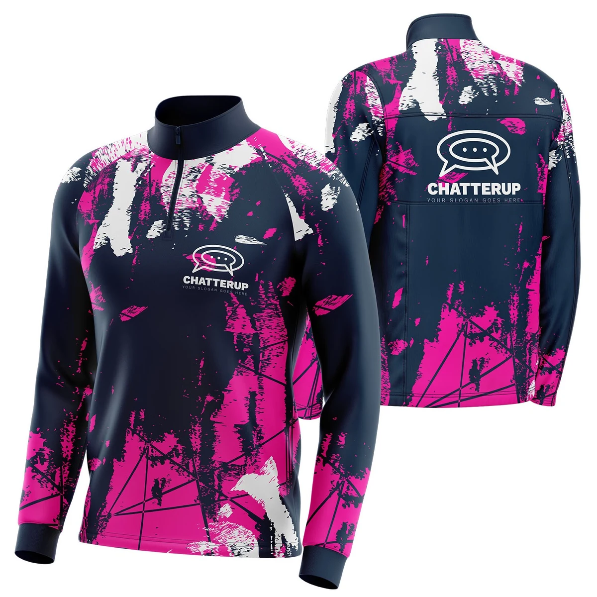 Unisex 160 GSM Brushed Milk Silk Sublimation Quarter Zipper Sweatshirt 1