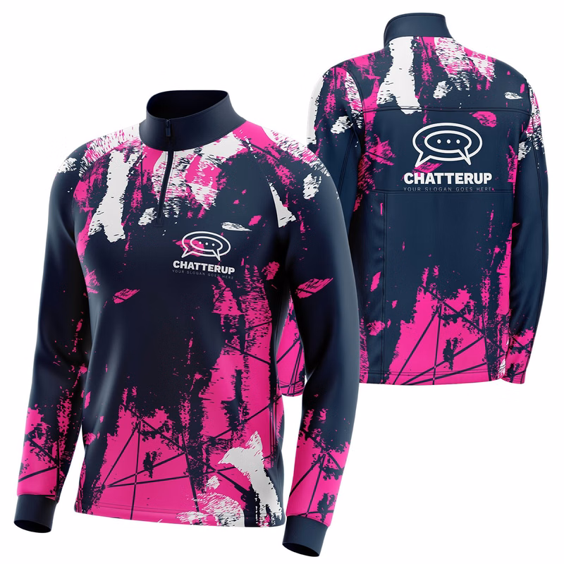 Unisex 160 GSM Brushed Milk Silk Sublimation Quarter Zipper Sweatshirt
