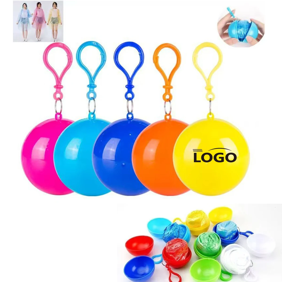 Disposable Ball Shaped Portable Raincoat 1