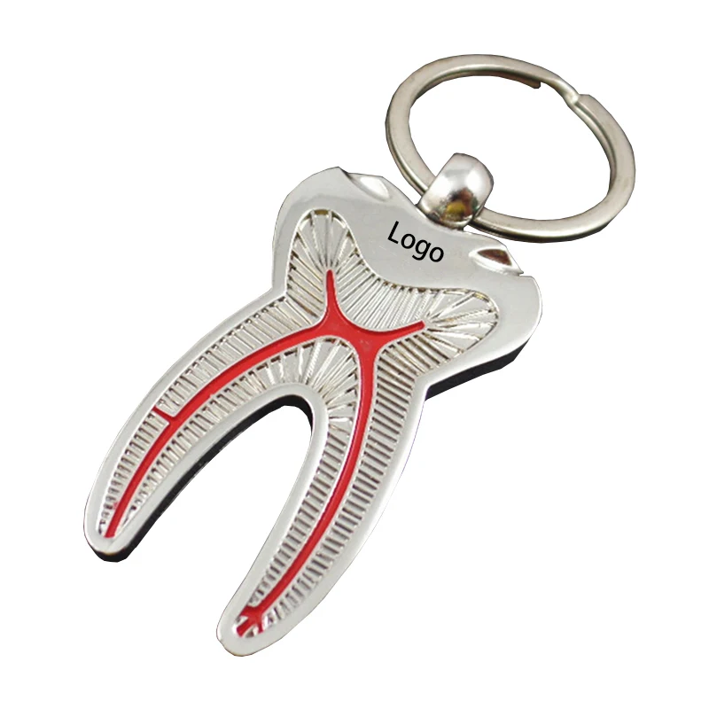 Creative Tooth Shape Metal Key Ring 1