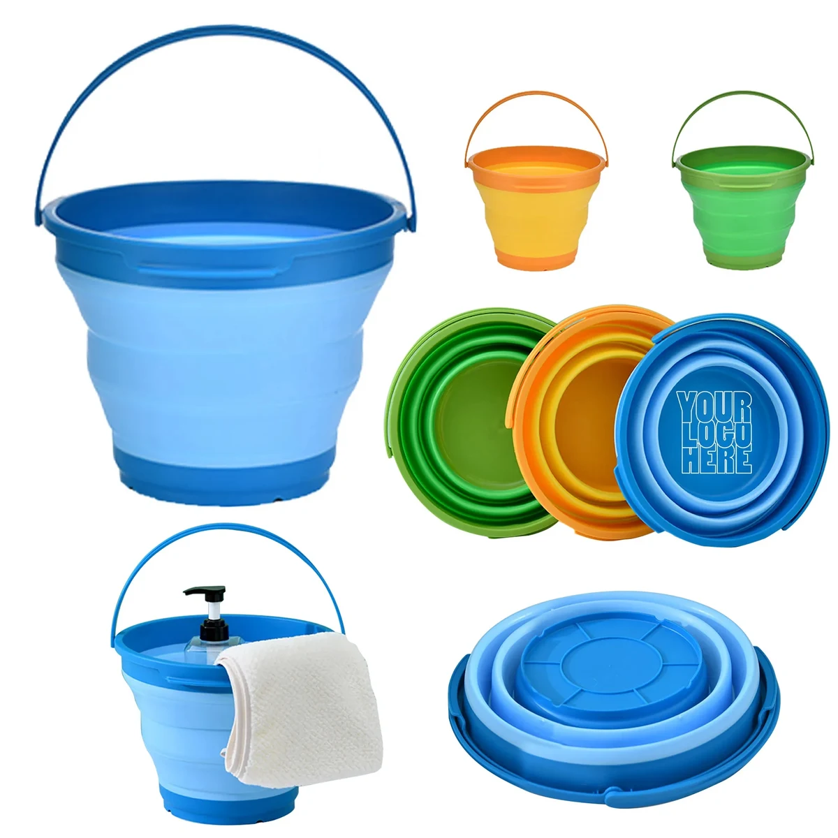 Collapsible Plastic Bucket /w Handle 1