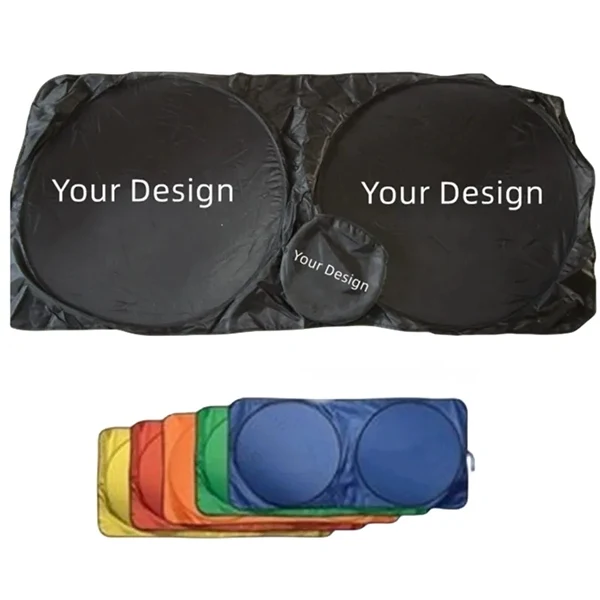 Foldable Double Circle Auto Sun Shield 1