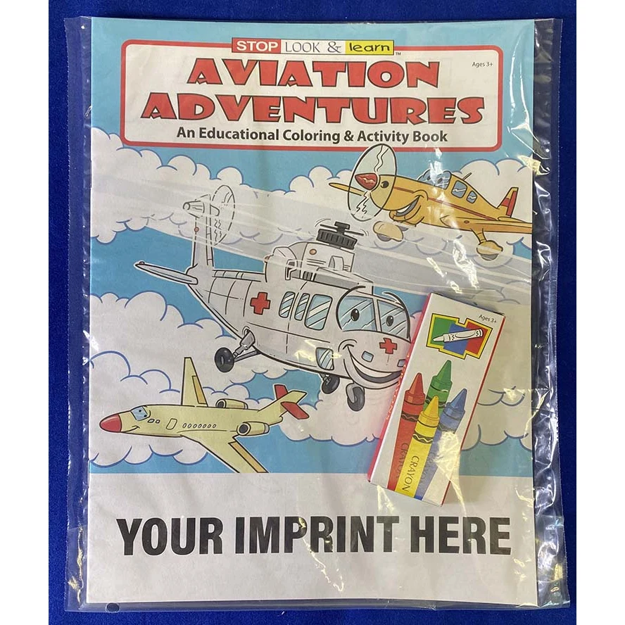 COLORING SET - Aviation Adventures Coloring Book Fun Pack 1